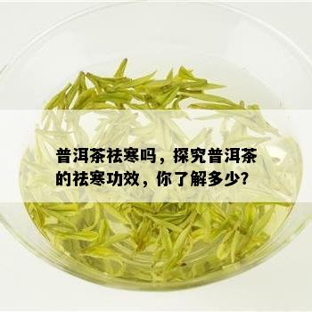 普洱茶祛寒吗，探究普洱茶的祛寒功效，你了解多少？