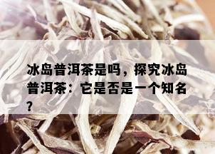 冰岛普洱茶是吗，探究冰岛普洱茶：它是否是一个知名？