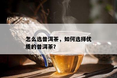 怎么选普洱茶，如何选择优质的普洱茶？