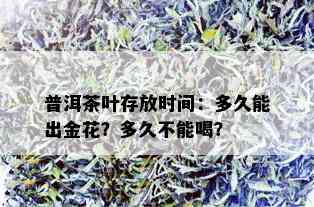 普洱茶叶存放时间：多久能出金花？多久不能喝？