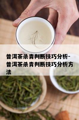 普洱茶杀青判断技巧分析-普洱茶杀青判断技巧分析方法