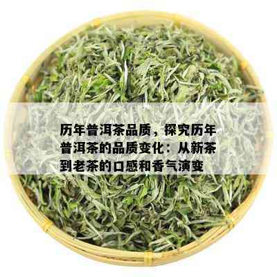 历年普洱茶品质，探究历年普洱茶的品质变化：从新茶到老茶的口感和香气演变