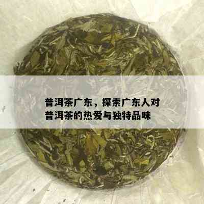 普洱茶广东，探索广东人对普洱茶的热爱与独特品味