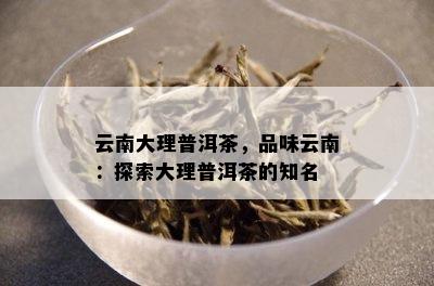 云南大理普洱茶，品味云南：探索大理普洱茶的知名