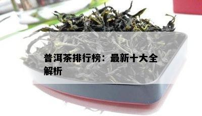 普洱茶排行榜：最新十大全解析