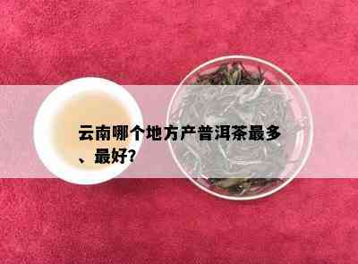 云南哪个地方产普洱茶最多、更好？