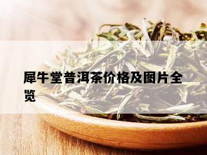 犀牛堂普洱茶价格及图片全览