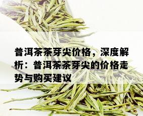 普洱茶茶芽尖价格，深度解析：普洱茶茶芽尖的价格走势与购买建议