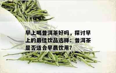 早上喝普洱茶好吗，探讨早上的更佳饮品选择：普洱茶是否适合早晨饮用？