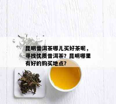 昆明普洱茶哪儿买好茶呢，寻找优质普洱茶？昆明哪里有好的购买地点？