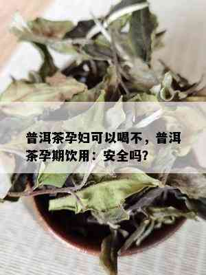 普洱茶孕妇可以喝不，普洱茶孕期饮用：安全吗？