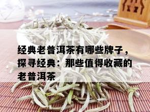 经典老普洱茶有哪些牌子，探寻经典：那些值得收藏的老普洱茶