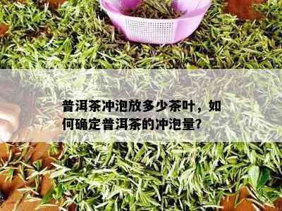 普洱茶冲泡放多少茶叶，如何确定普洱茶的冲泡量？