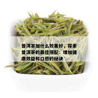 普洱茶加什么效果好，探索普洱茶的更佳搭配：增加健康效益和口感的秘诀