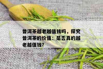 普洱茶越老越值钱吗，探究普洱茶的价值：是否真的越老越值钱？