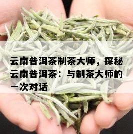 云南普洱茶制茶大师，探秘云南普洱茶：与制茶大师的一次对话