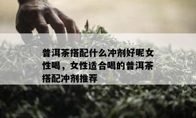 普洱茶搭配什么冲剂好呢女性喝，女性适合喝的普洱茶搭配冲剂推荐