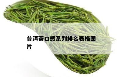 普洱茶口感系列排名表格图片