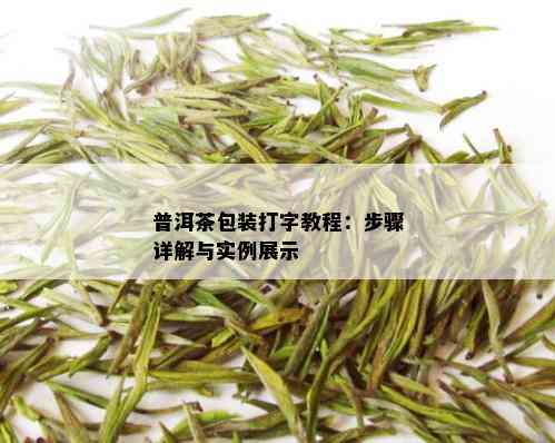 普洱茶包装打字教程：步骤详解与实例展示