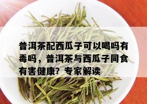 普洱茶配西瓜子可以喝吗有吗，普洱茶与西瓜子同食有害健康？专家解读