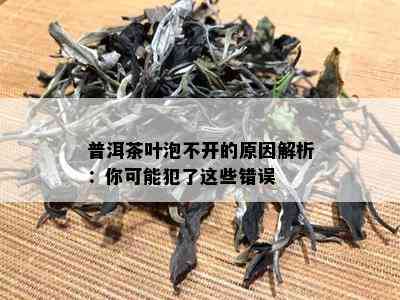 普洱茶叶泡不开的原因解析：你可能犯了这些错误