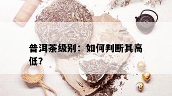 普洱茶级别：如何判断其高低？