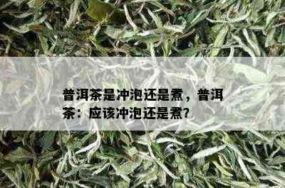 普洱茶是冲泡还是煮，普洱茶：应该冲泡还是煮？