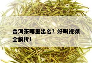 普洱茶哪里出名？好喝视频全解析！