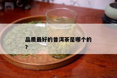 品质更好的普洱茶是哪个的？