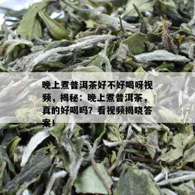 晚上煮普洱茶好不好喝呀视频，揭秘：晚上煮普洱茶，真的好喝吗？看视频揭晓答案！