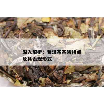 深入解析：普洱茶茶汤特点及其表现形式