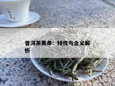 普洱茶黑条：特性与含义解析