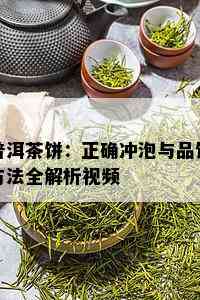 普洱茶饼：正确冲泡与品饮方法全解析视频