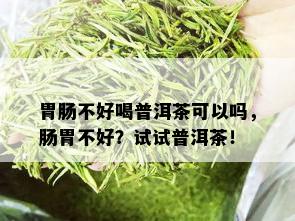 胃肠不好喝普洱茶可以吗，肠胃不好？试试普洱茶！