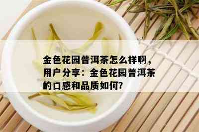 金色花园普洱茶怎么样啊，用户分享：金色花园普洱茶的口感和品质如何？