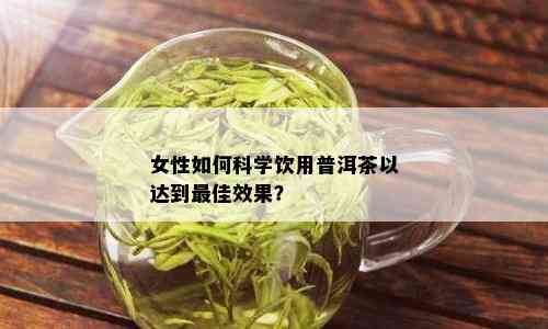 女性如何科学饮用普洱茶以达到更佳效果？