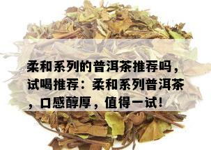 柔和系列的普洱茶推荐吗，试喝推荐：柔和系列普洱茶，口感醇厚，值得一试！