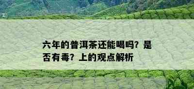 六年的普洱茶还能喝吗？是否有？上的观点解析