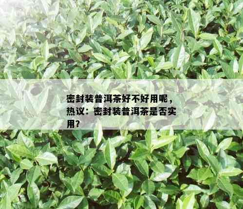 密封装普洱茶好不好用呢，热议：密封装普洱茶是否实用？