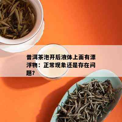 普洱茶泡开后液体上面有漂浮物：正常现象还是存在问题？