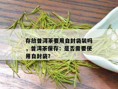 存放普洱茶要用自封袋装吗，普洱茶保存：是否需要使用自封袋？