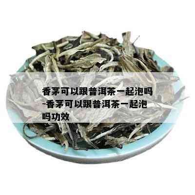 香茅可以跟普洱茶一起泡吗-香茅可以跟普洱茶一起泡吗功效