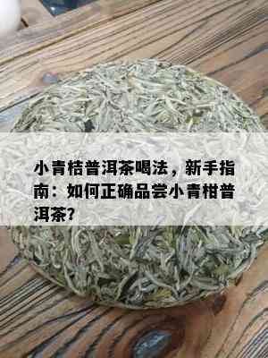 小青桔普洱茶喝法，新手指南：如何正确品尝小青柑普洱茶？