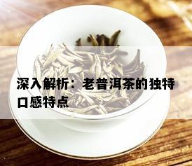 深入解析：老普洱茶的独特口感特点