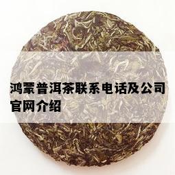 鸿蒙普洱茶联系电话及公司官网介绍