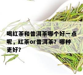 喝红茶和普洱茶哪个好一点呢，红茶or普洱茶？哪种更好？