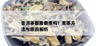 普洱茶都需要煮吗？煮茶方法与原因解析