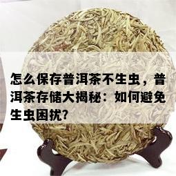 怎么保存普洱茶不生虫，普洱茶存储大揭秘：如何避免生虫困扰？