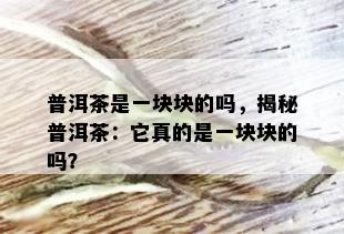 普洱茶是一块块的吗，揭秘普洱茶：它真的是一块块的吗？