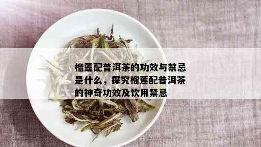 榴莲配普洱茶的功效与禁忌是什么，探究榴莲配普洱茶的神奇功效及饮用禁忌